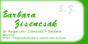 barbara zisencsak business card